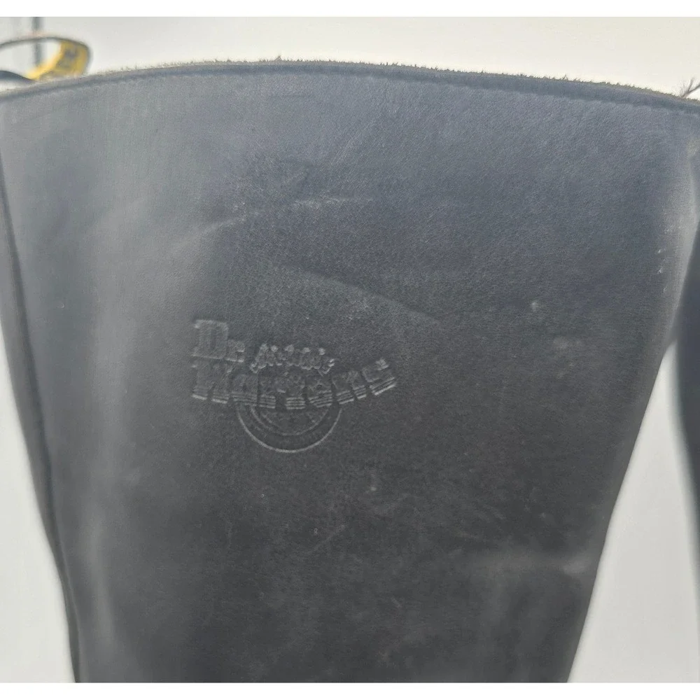 Dr. Martens 9491 Vintage Rare Black Leather Tall Boots Made in England UK 7 US 9